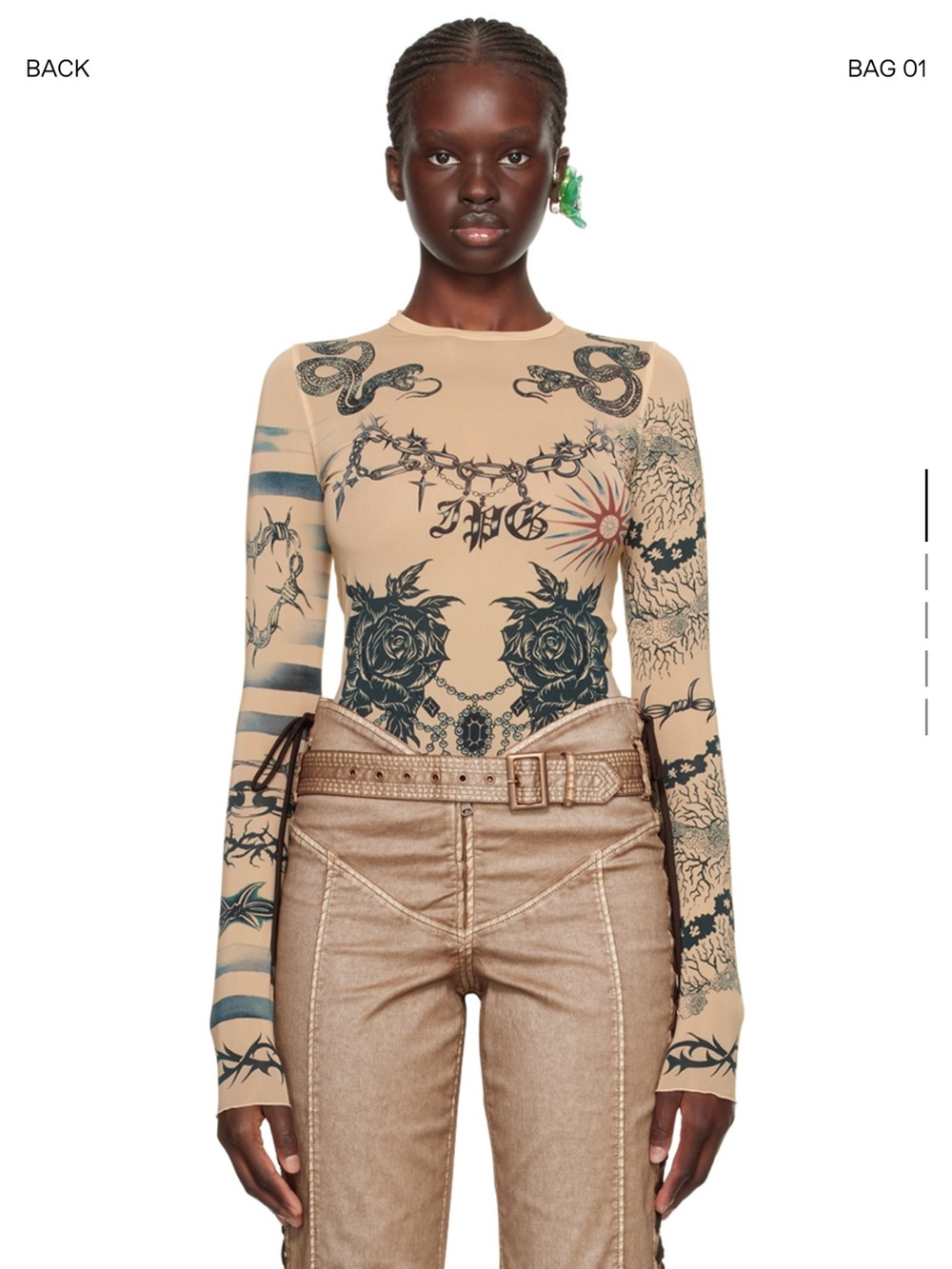Jean Paul Gaultier Beige KNWLS Edition Long Sleeve T Shirt